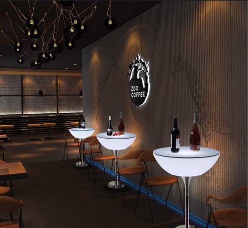 Комплект светящейся мебели Стол+2 стула V4