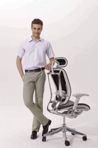 Ортопедическое кресло Falto Leather Premium SL Серое