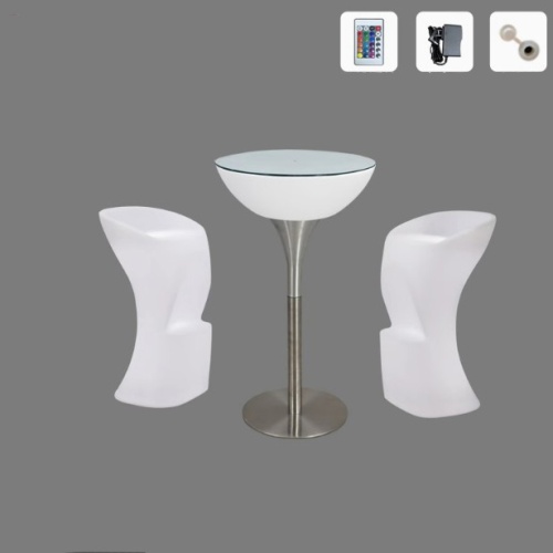 Комплект светящейся мебели Стол+2 стула V2