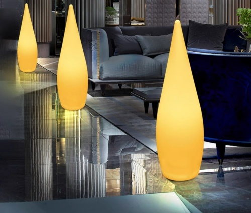 Светильник Капля 45х150 солнечная батарея, RGB