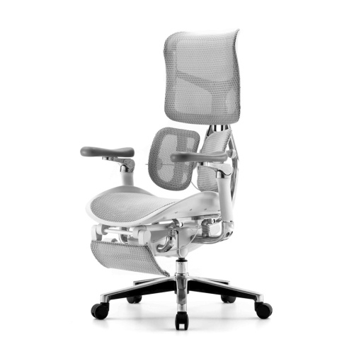 Ортопедическое кресло Falto Scala с подножкой серое