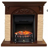 Каминокомплект Royal Flame Bern крупный сланец (темный дуб)+Fobos FX Black