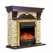 Каминокомплект Royal Flame Dublin арочный сланец (темный дуб)+Fobos FX Brass