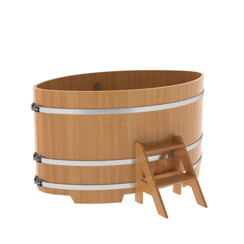 Купель овальная из лиственницы BentWood 1,15х1,83
