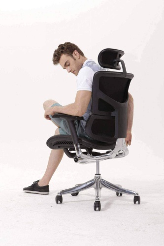 Ортопедическое кресло Falto Leather Premium SL Чёрное