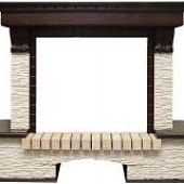 Портал Royal Flame Pierre Luxe угловой мелкий сланец бежевый под очаг Jupiter FX New / Dioramic 28 LED FX / Symphony 2608 EU/ 2624-L