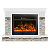Каминокомплект Glenrich Панорама Грот цветной 28 (белый)+Newflame